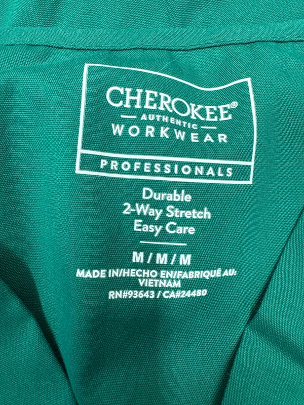 Cherokee Mens Hunter Green Short Sleeve Scrub Top Size Medium - Image 3