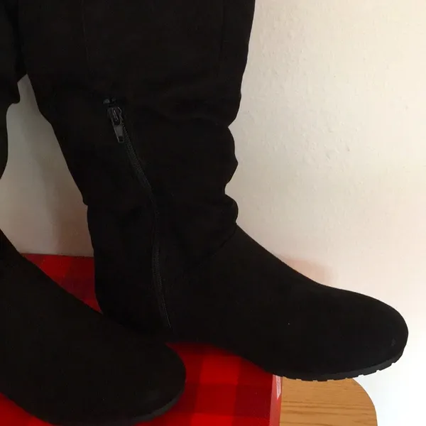New True Craft Micro Suede Feel Slouch Boots 7.5M - Image 7