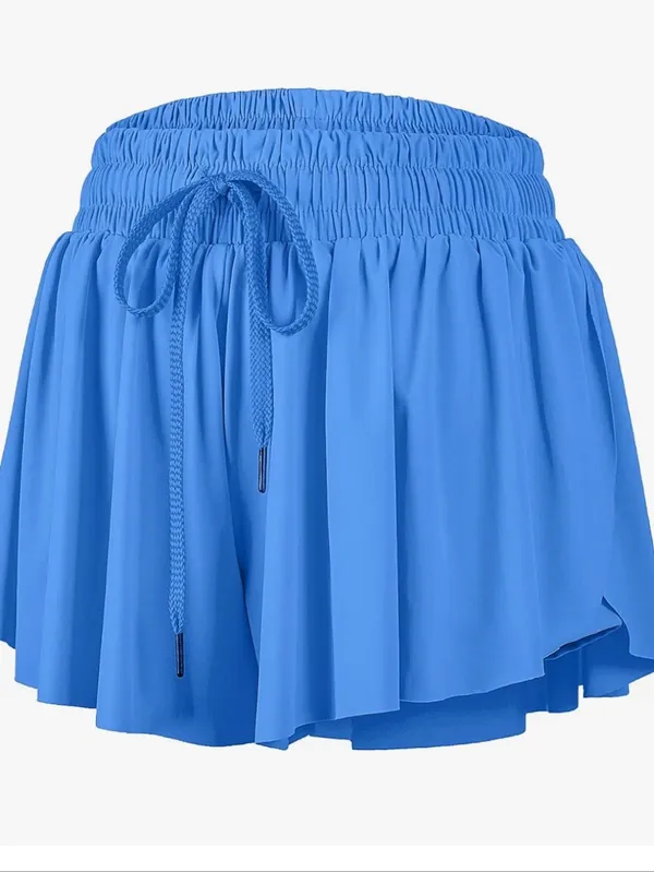 Luogongzi Flutter Shorts | Flowy Running Shorts With Spandex - Image 10