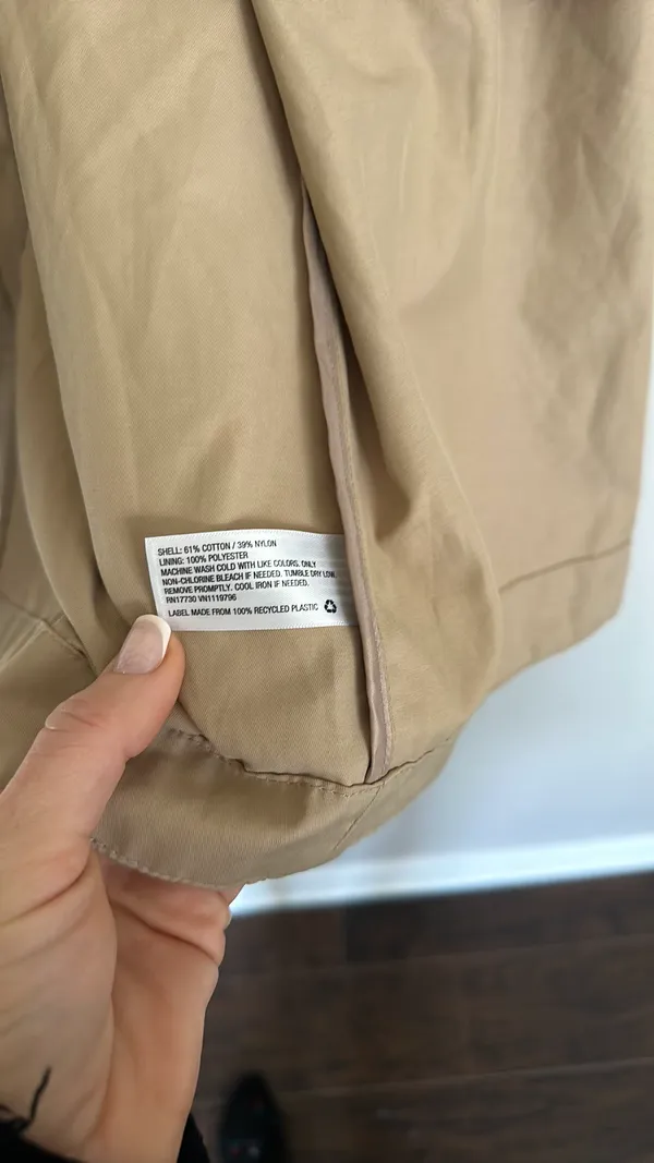 A New Day Beige Short Trench Coat - Image 7