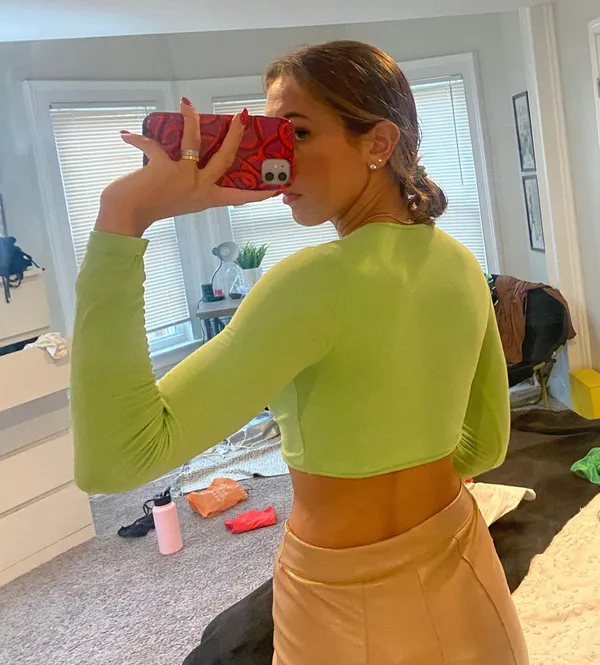 White Fox Green Long Sleeve Top - Image 3