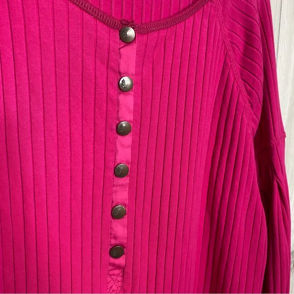 Free People Movement Bella Layer Henley Top Passion Fruit size S Small - Image 9