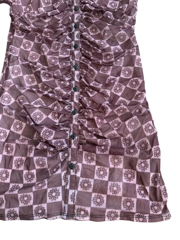 URBAN OUTFITTERS Brown Y2K Button Down Dress Size Large - Image 4