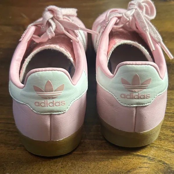 Adidas 350 Pink Leather Sneakers Women's Size 6 Gum Sole Classic Retro Vtg Style - Image 3
