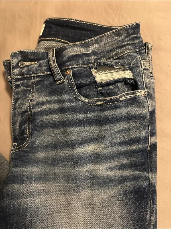 BKe Stella Blue Distressed Skinny Jeans - Image 6
