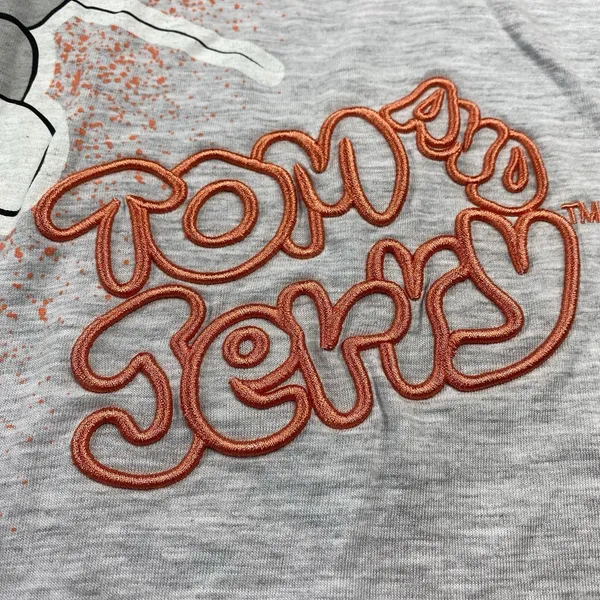 Tom & Jerry Freeze Women's Size XXS T Shirt Raised Embroidery‎ Cat Mouse Cartoon - Image 2