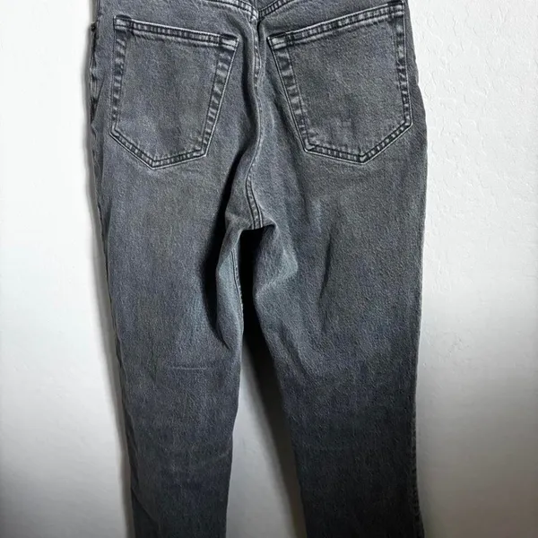 Abercrombie Curve Love 90s Straight Ultra High Rise Grey‎ Jeans Size 26/2S - Image 5