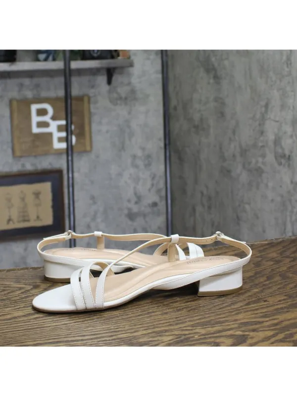 NWT Easy Spirit Glenni Block Heel Strappy Sandals SEGLENNI White Leather 9.5W - Image 8