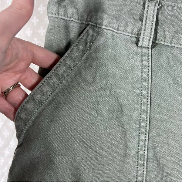Abercrombie & Fitch Olive Green High Rise Wide Leg‎ Pants - Image 4