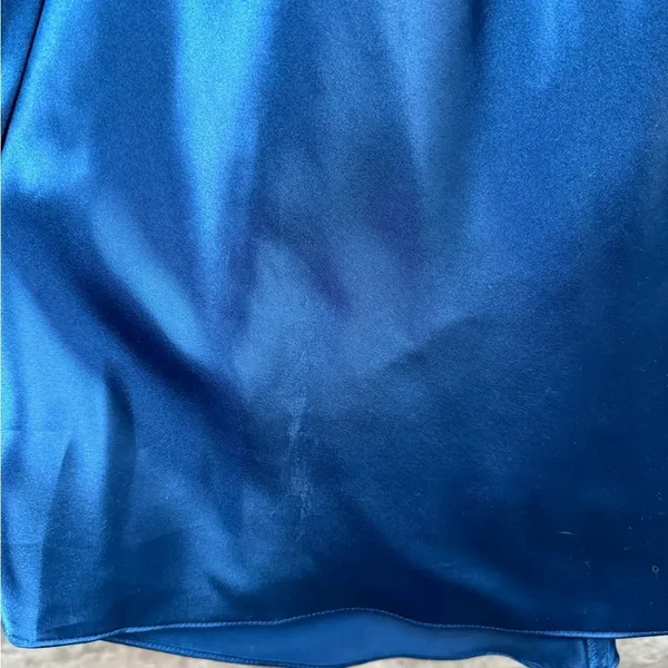 Vintage Jessica‎ McClintock for Gunne Sax Lace Up Back Gown in Blue Size 0 - Image 8