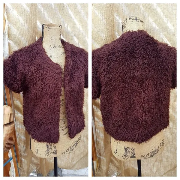 Ann Taylor Fuzzy Jacket Short Sleeves‎ NWT - Image 2