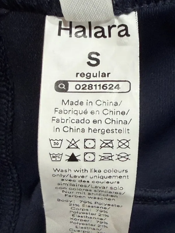 Halara Flex High Waisted Back Side Pocket Slight Flare Work Pants Small Navy NWT - Image 6
