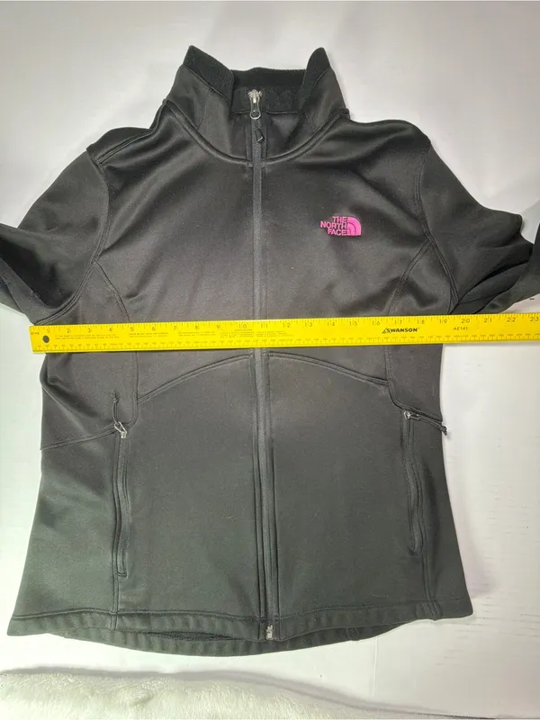The North Face Black Utility Full-Zip Jacket with Pink Logo - Image 6