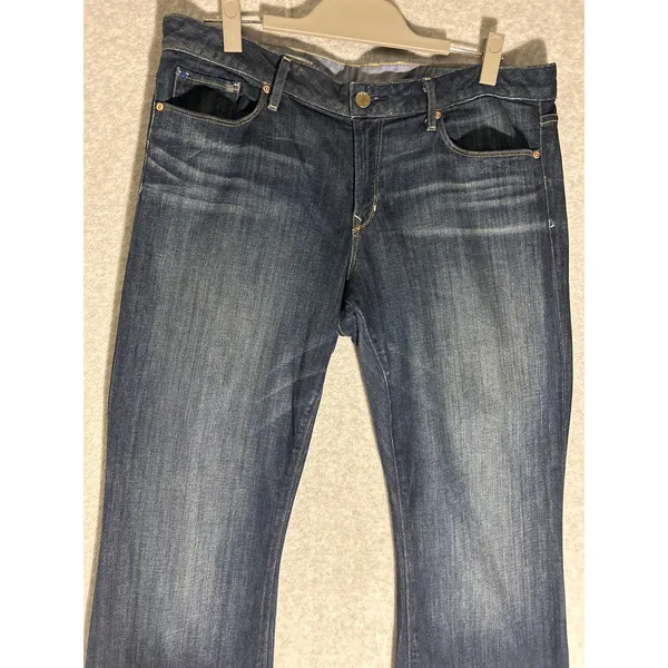 Gap 1969 Sexy Boot Jeans Womens 33/16R Dark Wash Denim‎ Bootcut Mid Rise - Image 2