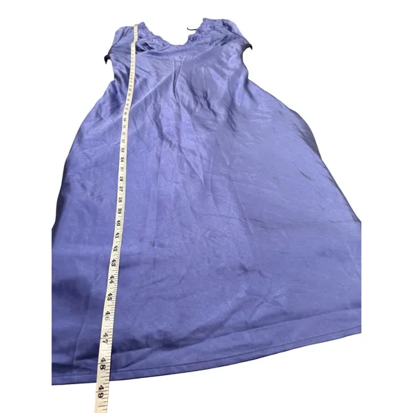 Lulus NWT Illustrious Elegance Periwinkle Satin‎ Long Sleeve Midi Dress Size XL - Image 9