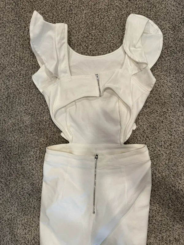 White Flare Jumpsuit - Image 5