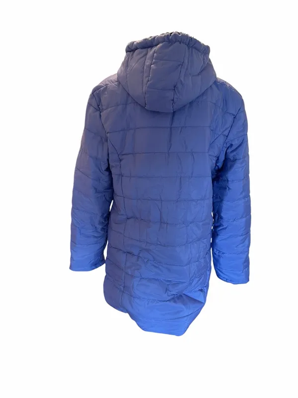 Women's Purple Hooded Winter Puffer Coat Size 3XL #260849 - Image 2