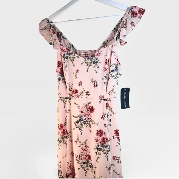 NWT Melrose & Market Light Link Floral Ruffle Midi Dress SMALL - Image 3