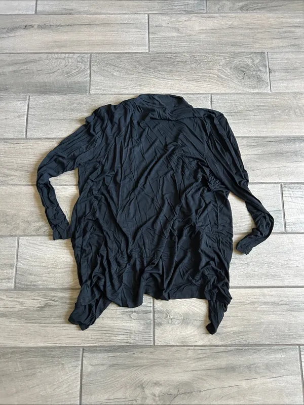 Black Open-Front Women's Cover-Up Cardigan - Image 4