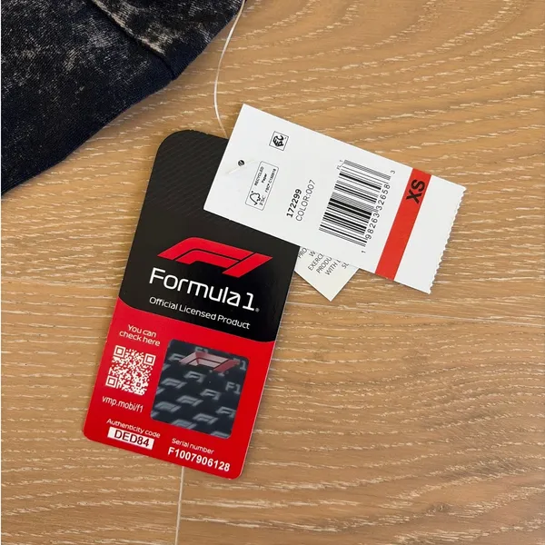 Aeropostale Formula 1 Off Shoulder Tee The Race Size XS Black Red Gray - Image 3