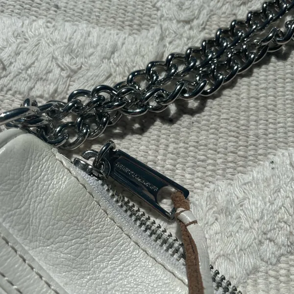 Rebecca minkoff white mini mac convertible cross body shoulder bag with silver - Image 7