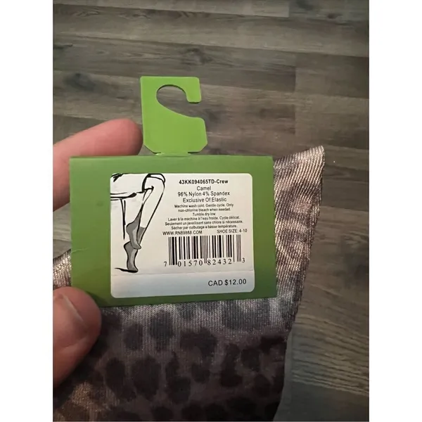 Kate Spade Leopard Meow Crew Socks Woman’s One Size (4-10)NEW - Image 9