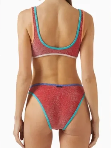 Free People‎ It's Now Cool Lurex The High Curve Duo Bikini Bottom XL New - Image 2