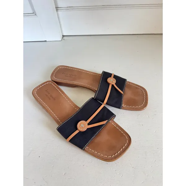 Kate Spade Alex flat‎ slide sandals size 9B - Image 2