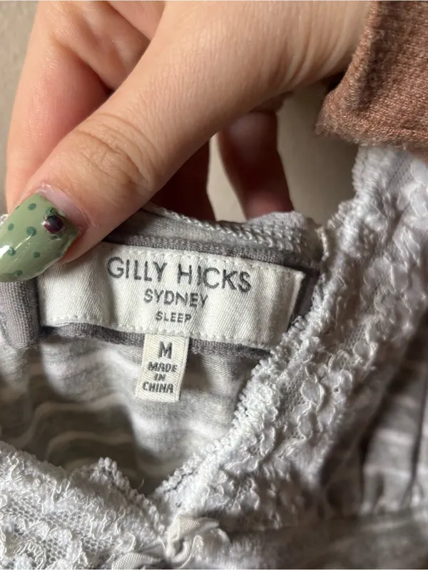 Gilly Hicks White and Grey Striped Cami Tank Top - Image 5