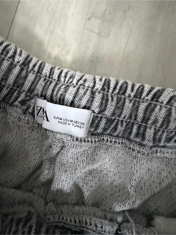 Zara Light Gray Women’s Drawstring denim Joggers - Image 4