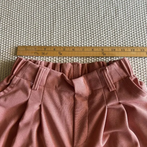 Halara High Waisted Plicated Side Pocket Wide Leg Waffle Work Pants Pink Small - Image 10