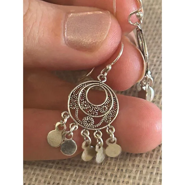 A266 1 1/4 inch 925 sterling silver earrings - Image 11