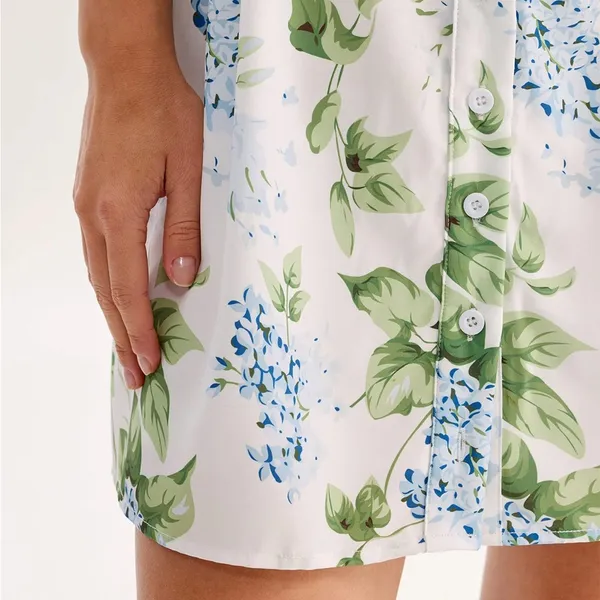 Rihoas White Floral Square Neck Mini Dress - Image 3