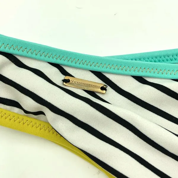 Victoria’s Secret Striped Push Up Racer Back Bikini Set Size 34D/M - Image 13