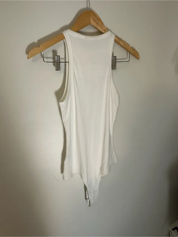 NWOT Agolde Rianne high neck bodysuit white small - Image 5