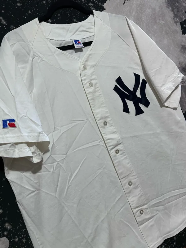 Russell Athletic New York Yankees Button Up Home Jersey - Image 3
