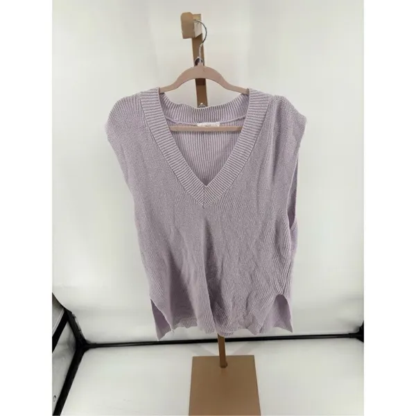 Talulah Sleeveless V-Neck Knit Top Size Large Purple - Image 8
