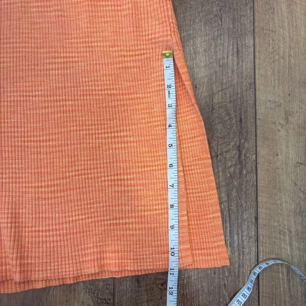 House of Harlow 1960 Coral Orange Side Slit Midi Skirt Women's Size Small Boho - Image 9