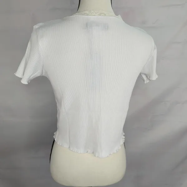 ASOS NWT | Dolls Kill x Daisy Street Embroidered‎ Butterfly Ribbed Crop Top - Image 3