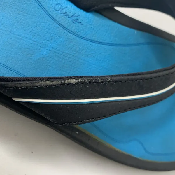 Olukai Bright Blue Black Sandals Flip Flops Women’s Sz 8 *See Note - Image 8