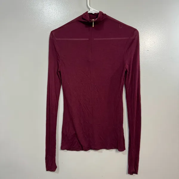 Tory Burch Burgundy Turtleneck Size XXS  - Image 2