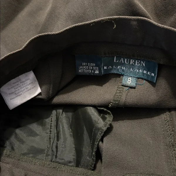 Lauren Ralph Lauren LRL VINTAGE Size 8 Olive Drab Pants - Image 3