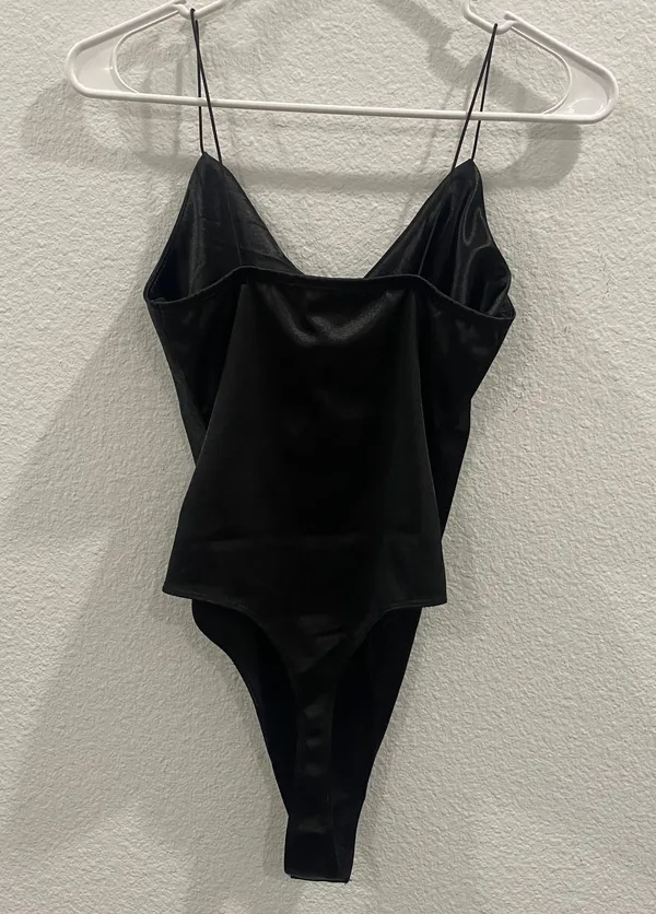 Satin Cowl Neck Bodysuit Size Xs - Image 5