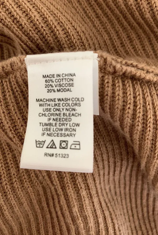 1 State Ribbed Balloon Sleeve Cotton Blend Sweater - Image 8