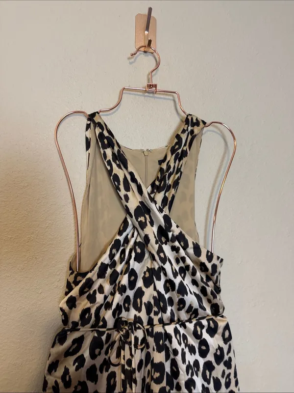 Ann Taylor Animal‎ Print Halter Maxi Dress Size Large - Image 6