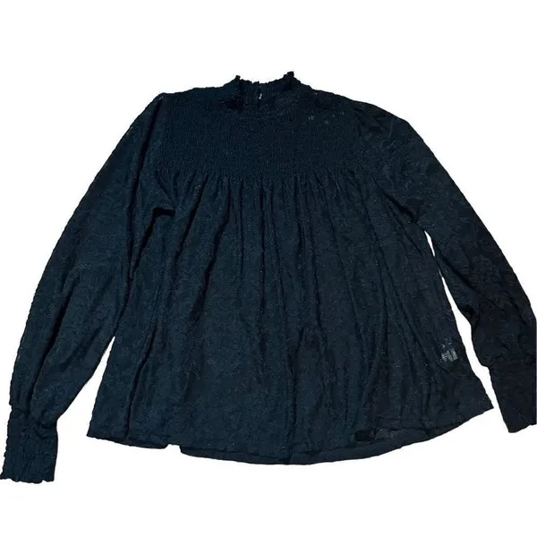Anthropologie Deletta Amanna Lace Top‎ Sz XS black - Image 13