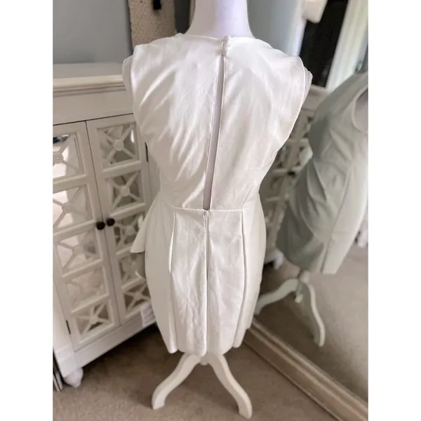 ASOS DESIGN NWT faux leather mini dress in white size 4 - Image 9