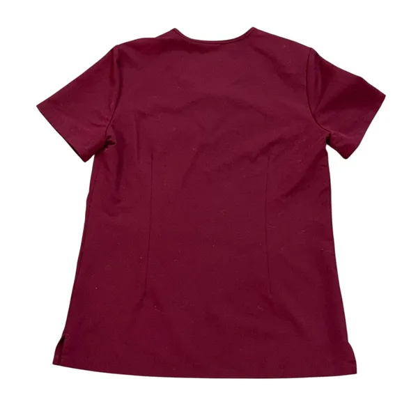 FIGS Catarina One Pocket Scrub Top Burgundy XS Healthcare Nurse Hospital Uniform - Image 3