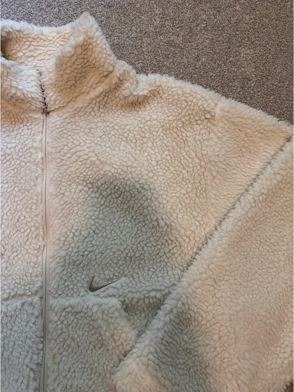 Nike Vintage Sherpa Zip Up Logo Jacket - Image 6