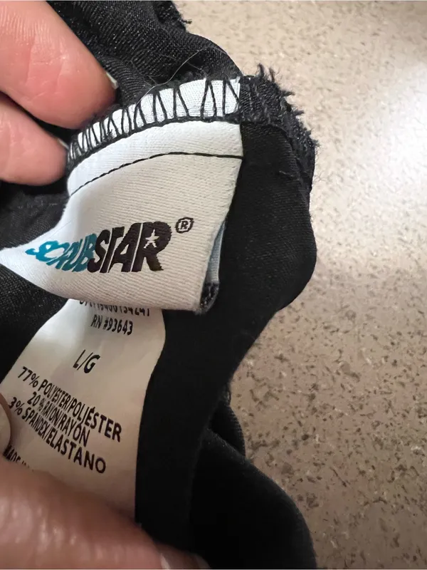 Scrubstar black cargo drawstring scrub pant‎ large - Image 11